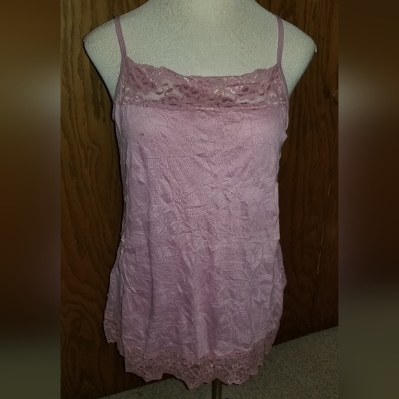 Maurice's mauve pink lace edge tank top and vest 2 piece set Size 2 - Picture 5 of 5